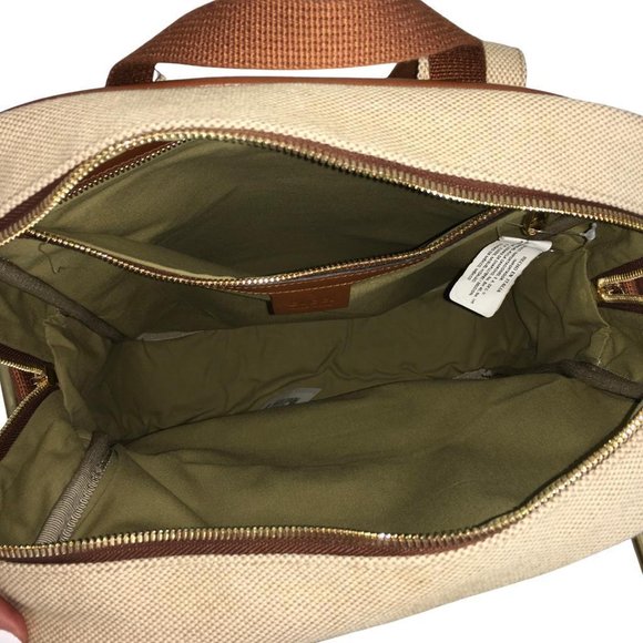 NWT Gucci Women\'s Backpack Stripes Green & Red Buckle GG Beige Multi Sz M main image 8